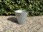 Brocante zinken emmer, Overige materialen, Gebruikt, Minder dan 30 cm, Rond