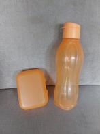 Tupperware fles 750ml en broodtrommel 12 x 9 x 5 cm, Huis en Inrichting, Ophalen of Verzenden, Gebruikt, Oranje, Overige typen