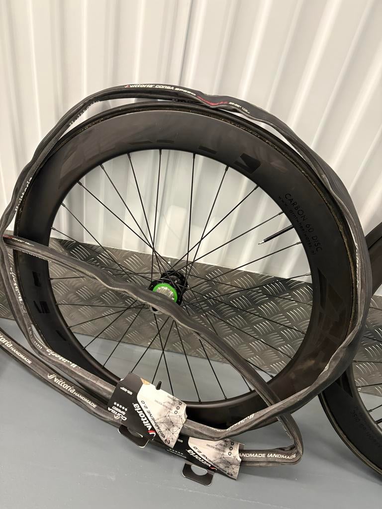 Tube wielset - Carbon 60 Disc wielen met Vittoria Corsa band, Ophalen of Verzenden, Zo goed als nieuw
