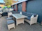 Prachtige Dining Loungeset Tuinset, Ophalen, Zo goed als nieuw, Wicker, Bank