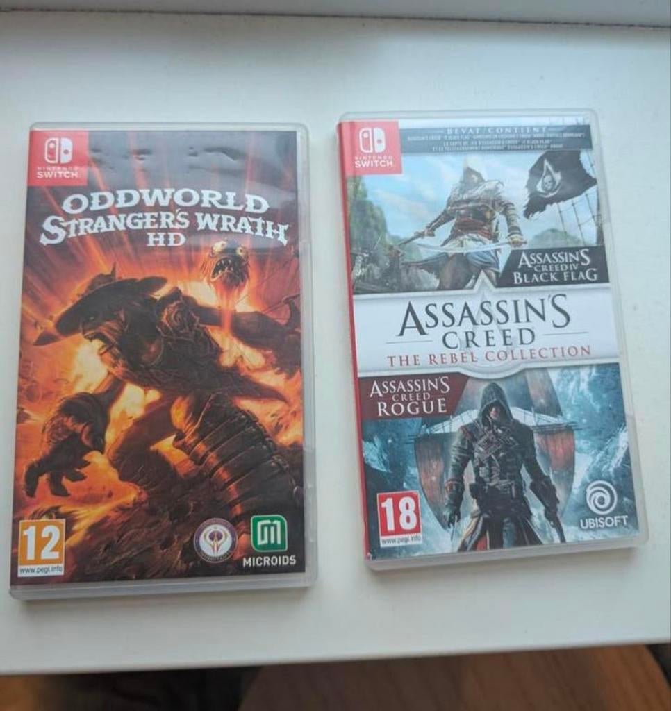 Nintendo Switch games: Oddworld & Assassin's Creed, Spelcomputers en Games, Games | Nintendo Switch, Zo goed als nieuw, Avontuur en Actie