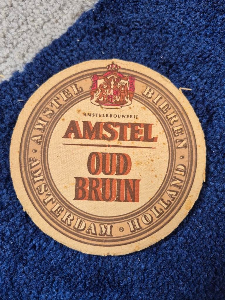 Vintage Amstel Oud Bruin bierviltje, Verzamelen, Ophalen of Verzenden, Gebruikt, Viltje(s), Amstel