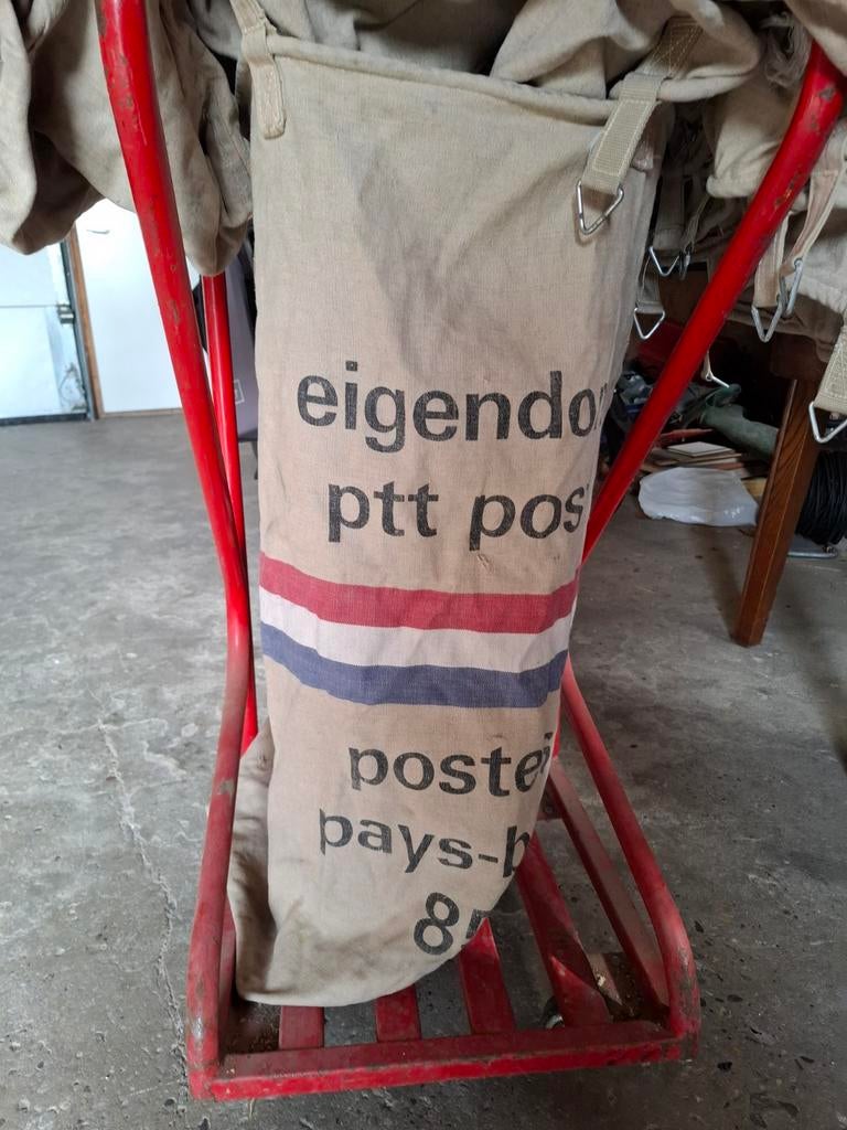 Originele nostalgische canvas PTT Post zakken, Ophalen of Verzenden