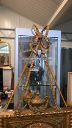 Antieke Franse Louis XVI striklijst spiegel bladgoud, Antiek en Kunst, Ophalen, Rechthoekig