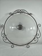 Grote Vintage Art Deco Wandlamp / Plafonnière Smeedijzer, Ophalen of Verzenden
