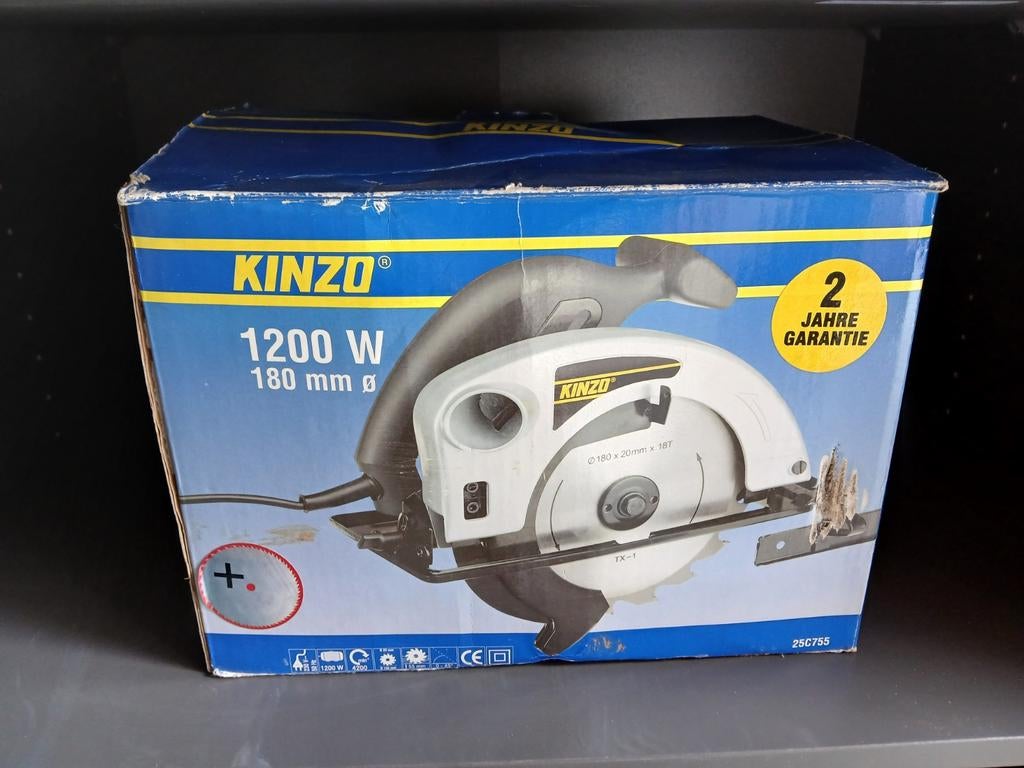 Kinzo Handcirkelzaag 1200 Watt, Doe-het-zelf en Verbouw, Gebruikt, Cirkelzaag, Kinzo, Ophalen of Verzenden