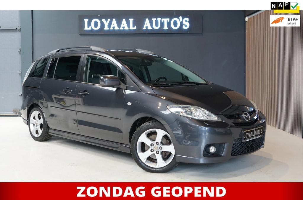 Mazda 5 2.0 Active | 7 PERS. | AIRCO | CRUISE | ELEK.RAMEN |, Auto's, Mazda, Voorwielaandrijving, Stof, Gebruikt, 7 stoelen
