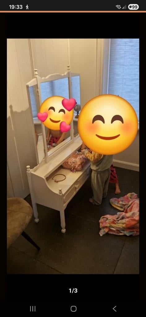 Kaptafel met 3 spiegels, Huis en Inrichting, Tafels | Kaptafels, Ophalen