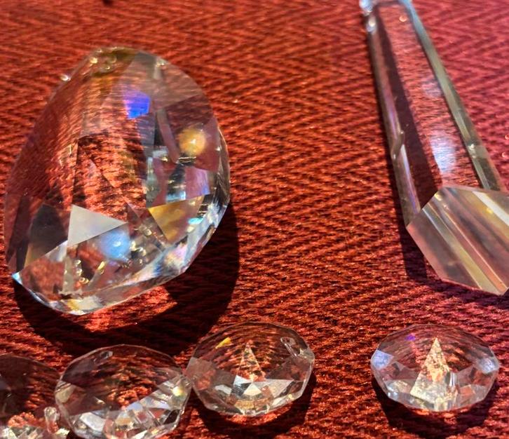 Onderdelen kroonluchter, Huis en Inrichting, Lampen | Kroonluchters, Gebruikt, Glas, Verzenden