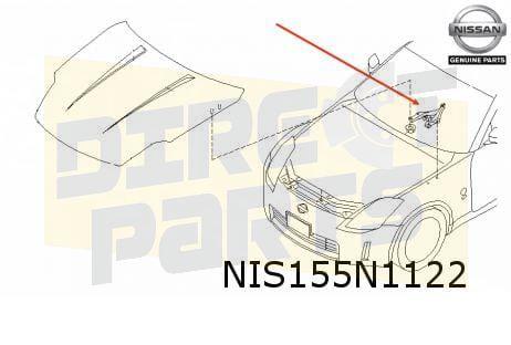 Nissan 350Z Motorkapscharnier Rechts Origineel! 65400CD70A, Auto-onderdelen, Carrosserie en Plaatwerk, Nissan, Nieuw, Ophalen of Verzenden