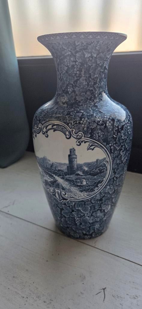 Antieke Rijnvaas met gedetailleerde landschappen, Ophalen of Verzenden