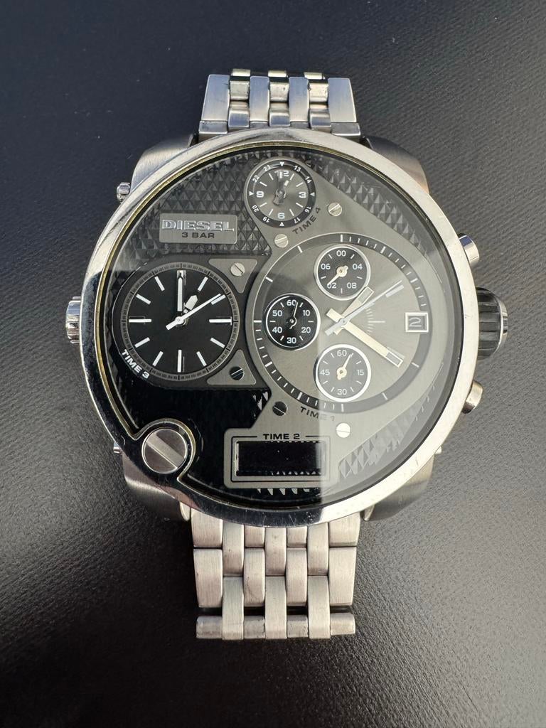 Diesel Mr Daddy horloge DZ-7221, Overige merken, Staal, Gebruikt, Staal