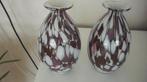 2 paars/wit Fidrio-Vazen, Overige kleuren, Aardewerk of Porselein, Ophalen of Verzenden, Zo goed als nieuw