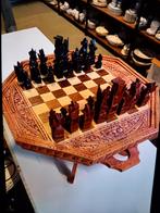 Oud handgesneden schaakspel, Ophalen, Gebruikt