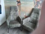 2 groen grijze fauteuils , zo goed als nieuw., Ophalen, Zo goed als nieuw, 75 tot 100 cm, 50 tot 75 cm