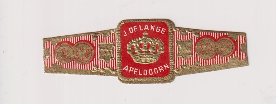 sigarenbanden - J. DE LANGE, Ophalen of Verzenden, Gebruikt, Sigarenbandjes