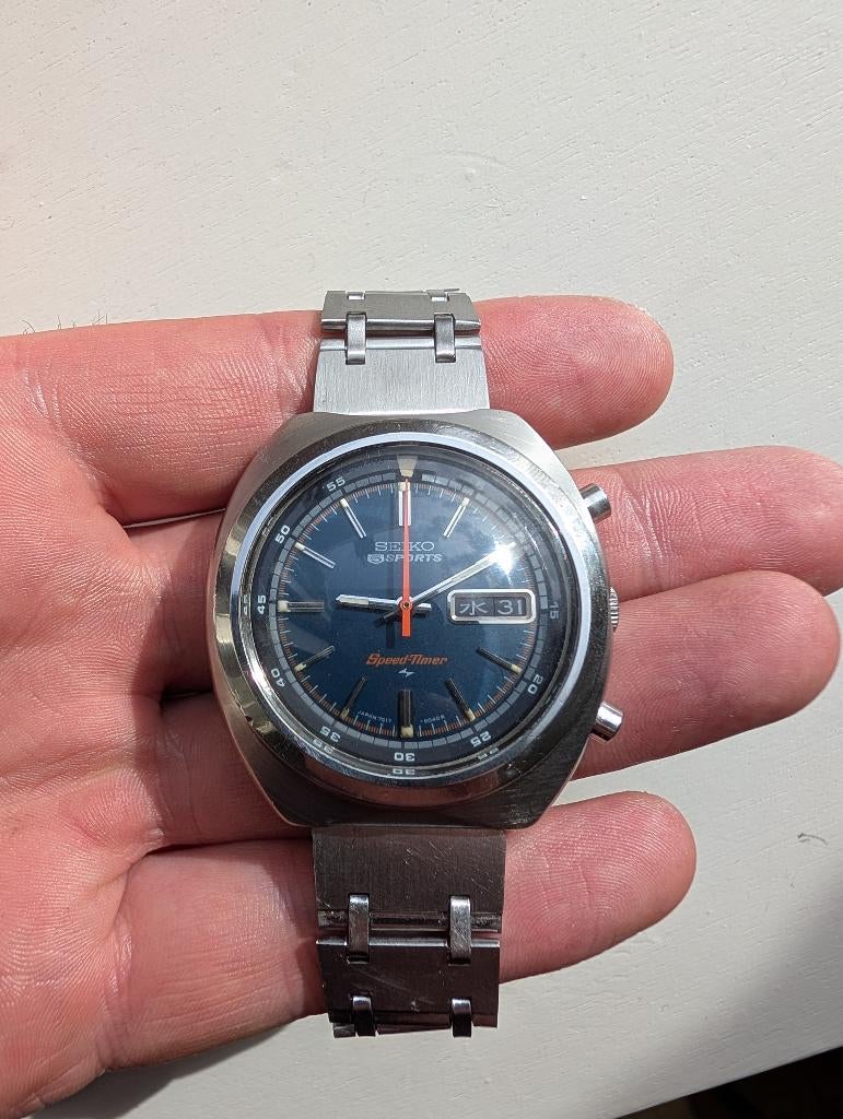 Seiko 7017-6040 Speedtimer Chronograaf (1971), Staal, Polshorloge, Ophalen of Verzenden, Seiko