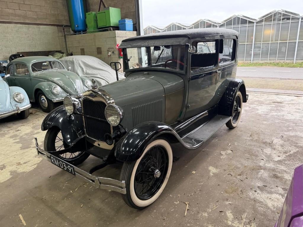 A Ford sedan groen 1929, Auto's, Achterwielaandrijving, 60 pk, 3236 cc, Bedrijf