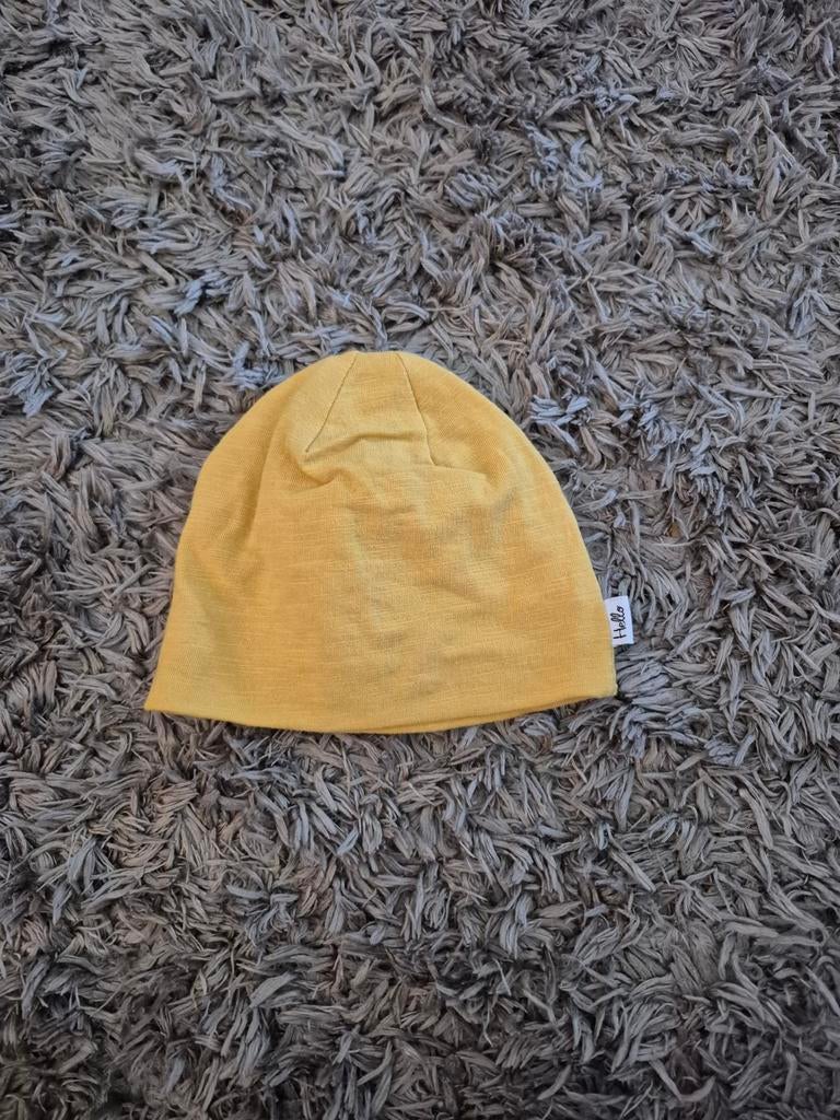 Baby muts geel, Kinderen en Baby's, Babykleding | Mutsen, Sjaals en Wanten, Maat 50, Jongetje of Meisje, Ophalen of Verzenden