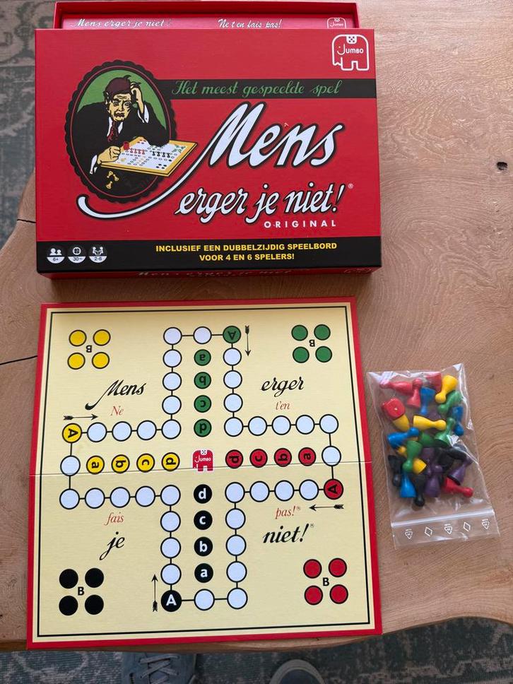 Mens erger je niet! - Het klassieke bordspel van Jumbo, Hobby en Vrije tijd, Gezelschapsspellen | Bordspellen, Nieuw, Drie of vier spelers