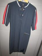 G456 Jane Lushka mt M jurk donkerblauw wit rood travelstof, Maat 38/40 (M), Blauw, Ophalen of Verzenden, Zo goed als nieuw