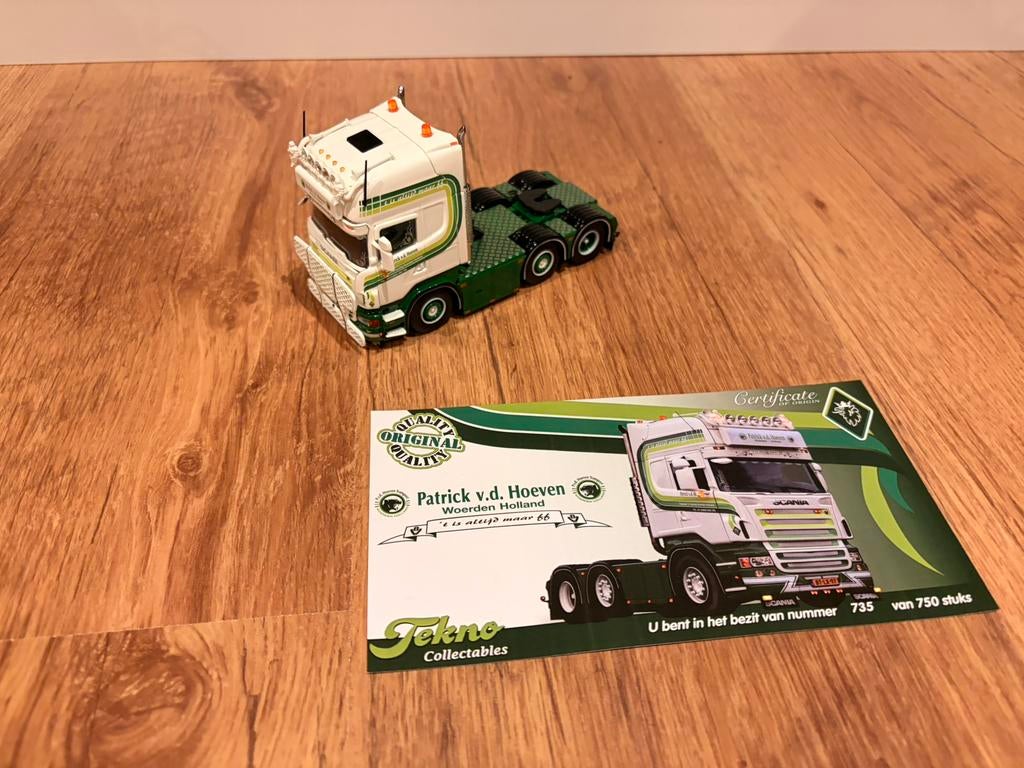Patrick vd hoeven scania, Hobby en Vrije tijd, Modelauto's | 1:50, Ophalen of Verzenden, Zo goed als nieuw, Bus of Vrachtwagen