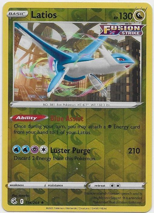 Fusion Strike,  Latios [reverse] 194/264, Verzenden, Nieuw, Losse kaart