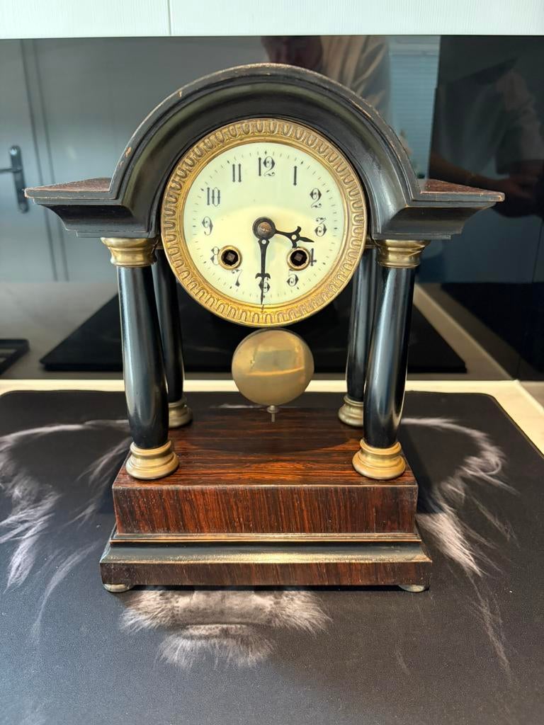 Mooi Frans pilaren penduletje, Antiek en Kunst, Antiek | Klokken, Ophalen of Verzenden