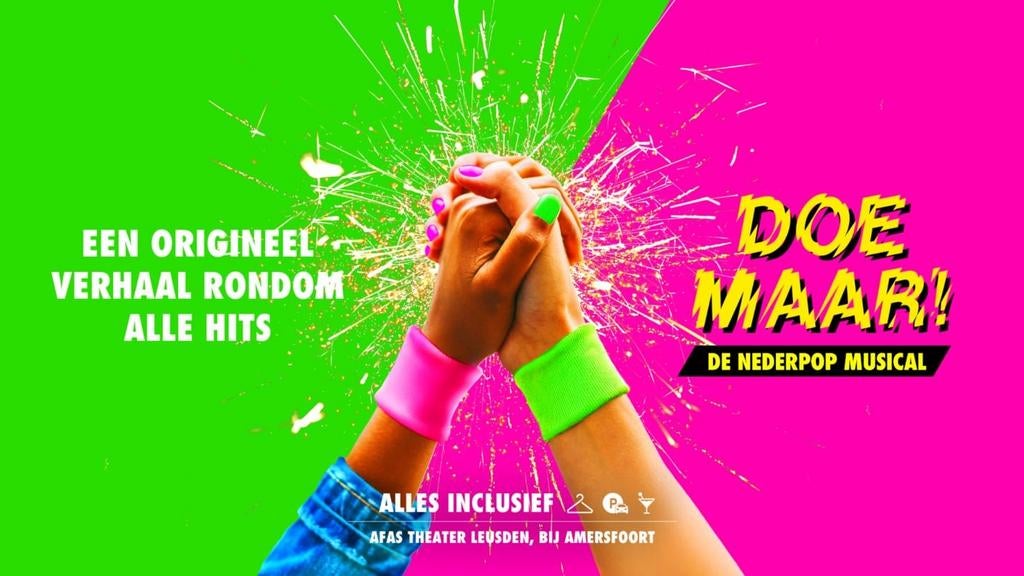 4 tickets voor de musical DOE MAAR - vrijdag 24 april, Tickets en Kaartjes, Drie personen of meer, April