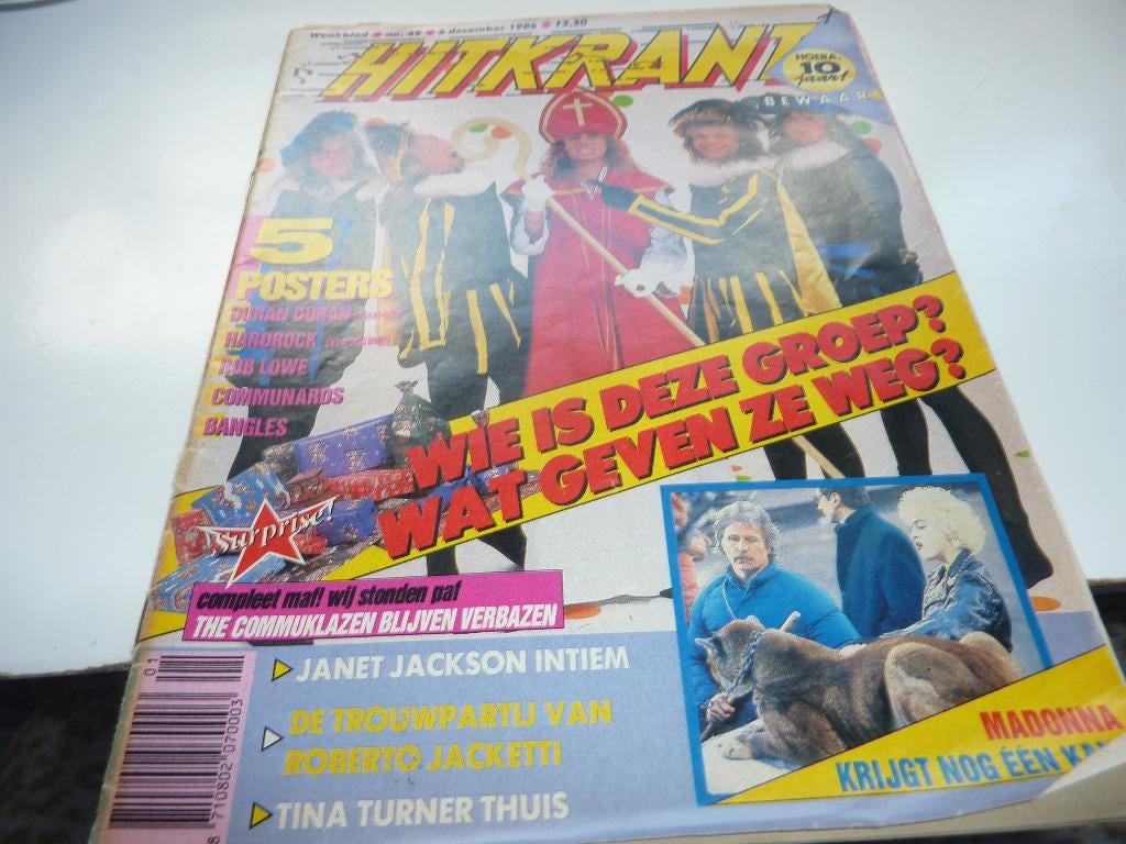 HITKRANT NR 49 1986 COMPLEET-HARDROCK-CENTERFOLD-PAUL YOUNG, Verzamelen, Verzenden, 1980 tot heden, Tijdschrift