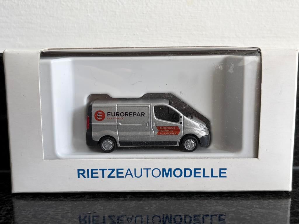 Rietze opel vivaro Eurorepar auto garage bestelbus 1:87 H0, Verzenden, Nieuw, Auto, Rietze