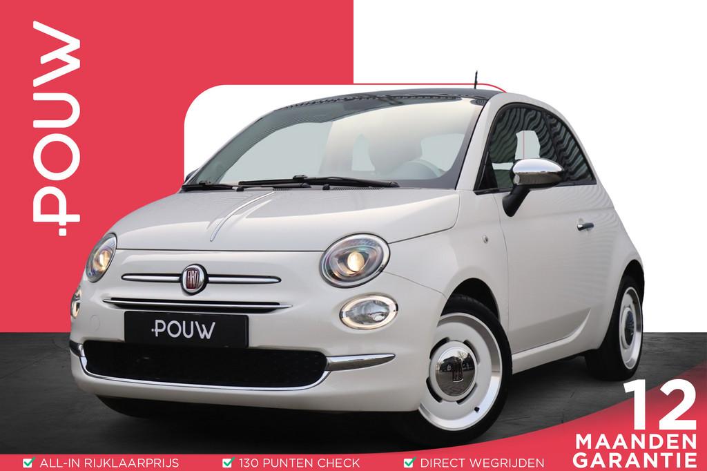 Fiat 500 0.9 TwinAir Turbo 80pk Anniversario | Panoramadak |, Auto's, Fiat, Voorwielaandrijving, 12 maanden, Stof, Gebruikt