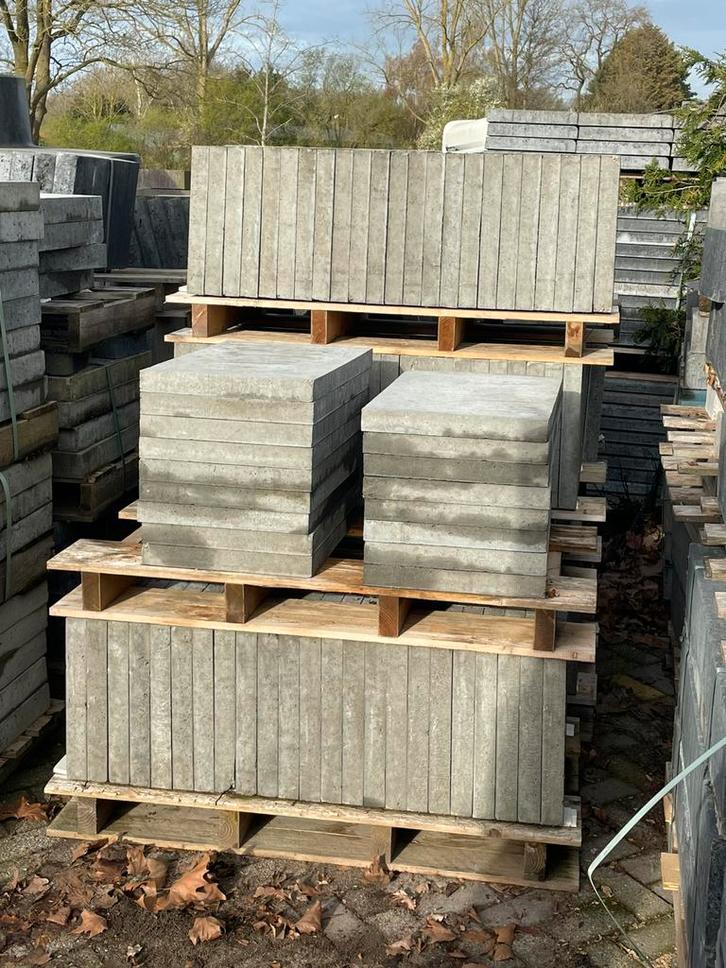 26 m2 Oud Hollandse tegel 60x40x5cm Grijs RESTPARTIJ, Tuin en Terras, Tegels en Klinkers, Nieuw, Terrastegels, Beton, Ophalen