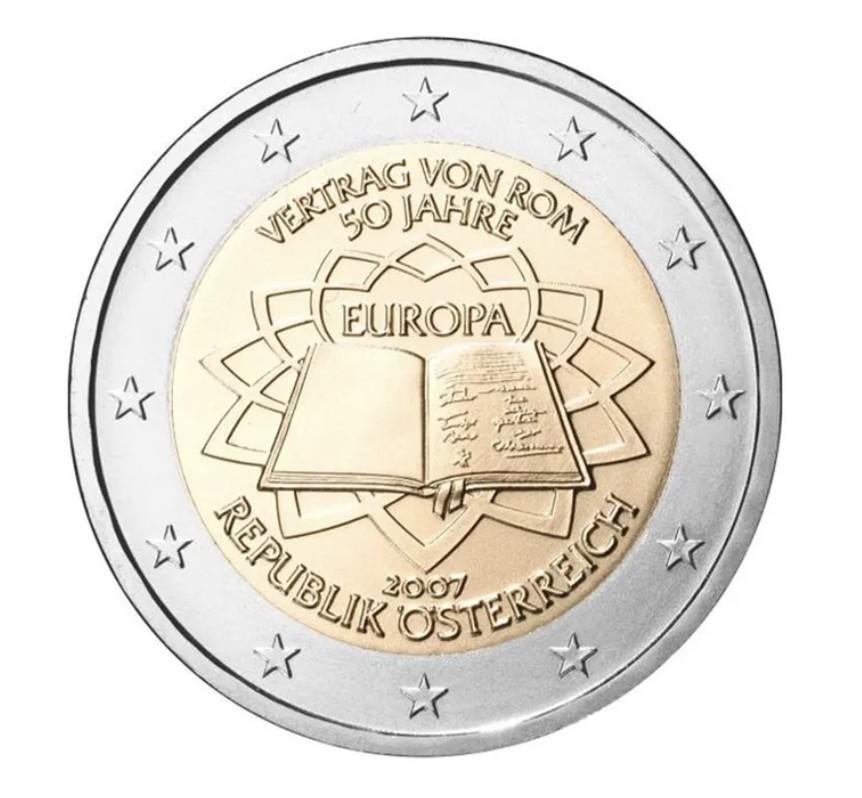2 euro Oostenrijk 2007 - Verdrag van Rome (UNC), Ophalen of Verzenden, Oostenrijk, 2 euro, Losse munt