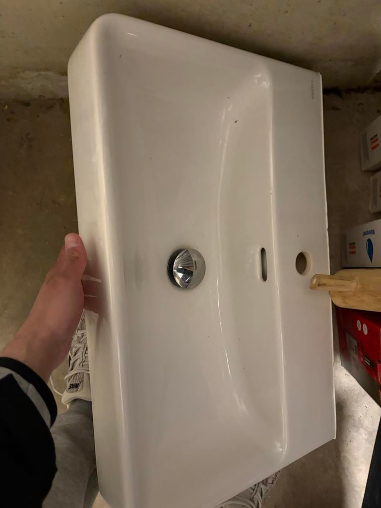 Nieuwe badkamer wasbak, Ophalen, Nieuw, Wit, Overige typen