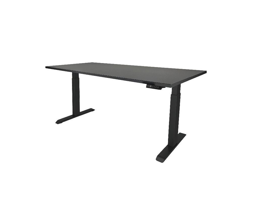 Ergo.Rise Zit-Sta Bureau Zwart 140 x 80 cm, Gebruikt, Metaal, In hoogte verstelbaar, Ophalen of Verzenden