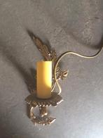 Oud wand lampje met kaars, Ophalen of Verzenden, Gebruikt, Metaal