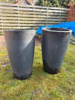 Grijze stenen bloempotten - 36x60cm, Ophalen, Steen, Minder dan 60 cm, Rond