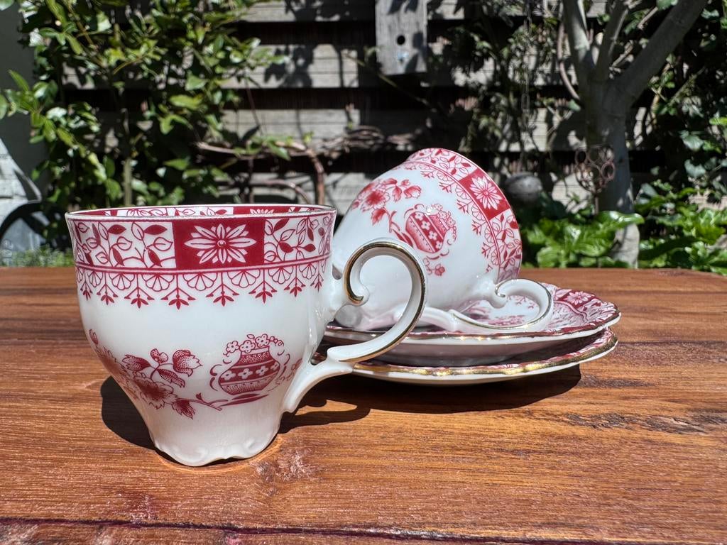 Vintage Seltmann Weiden Bavaria "Theresia Rood" Servies, Antiek en Kunst, Ophalen