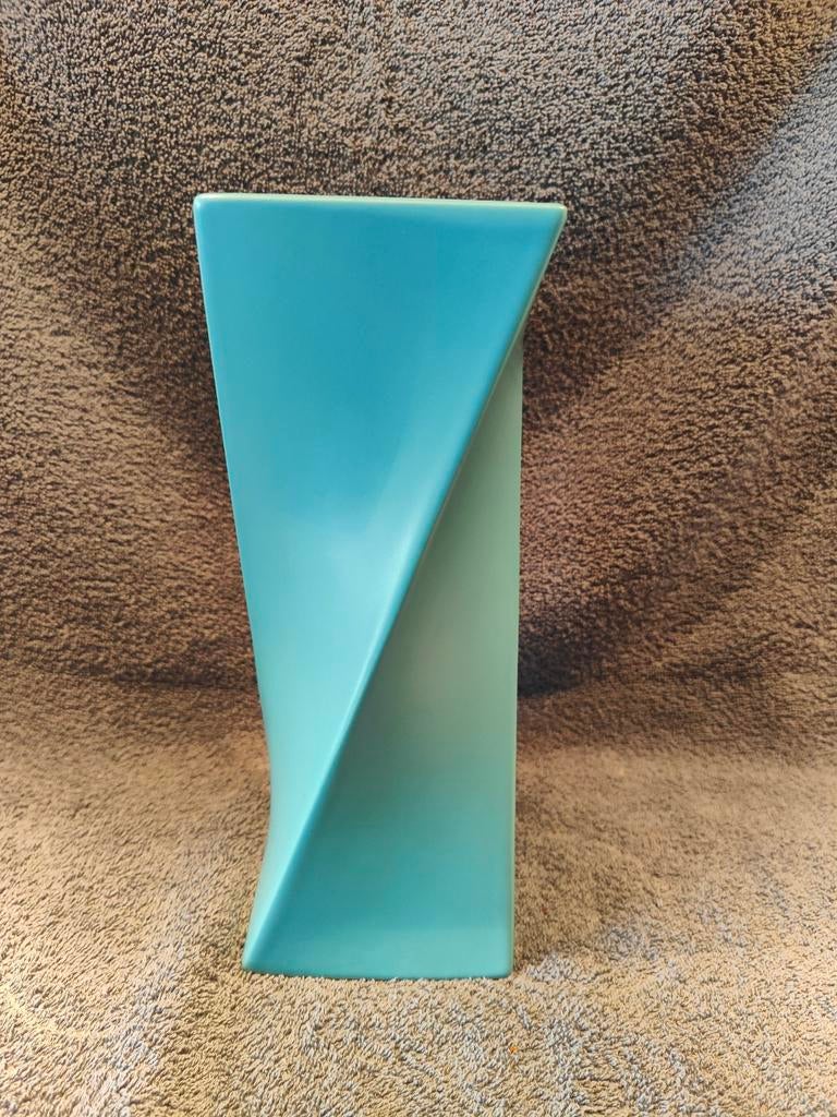 Jan van der Vaart vaas - Turquoise, Antiek en Kunst, Ophalen of Verzenden