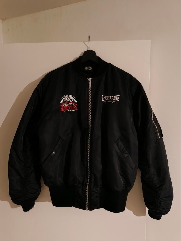 100% Hardcore Bomber Jas, Maat 38/40 (M), Zwart, Ophalen of Verzenden, Zo goed als nieuw