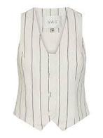 YAS Aliva Gilet - Wit met Zwarte Streep - Maat L, YAS, Ophalen of Verzenden, Zo goed als nieuw