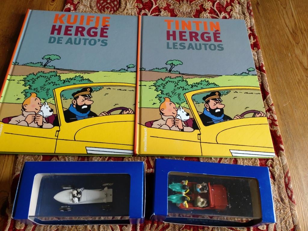 Kuifje auto's met boeken - Hergé, 1:50 of kleiner, Auto, Zo goed als nieuw, Ophalen