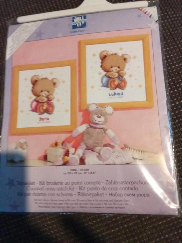 Nieuw borduurpakket compleet met telpatroon en garen, Hobby en Vrije tijd, Borduren en Borduurmachines, Nieuw, Borduurpakket, Handborduren