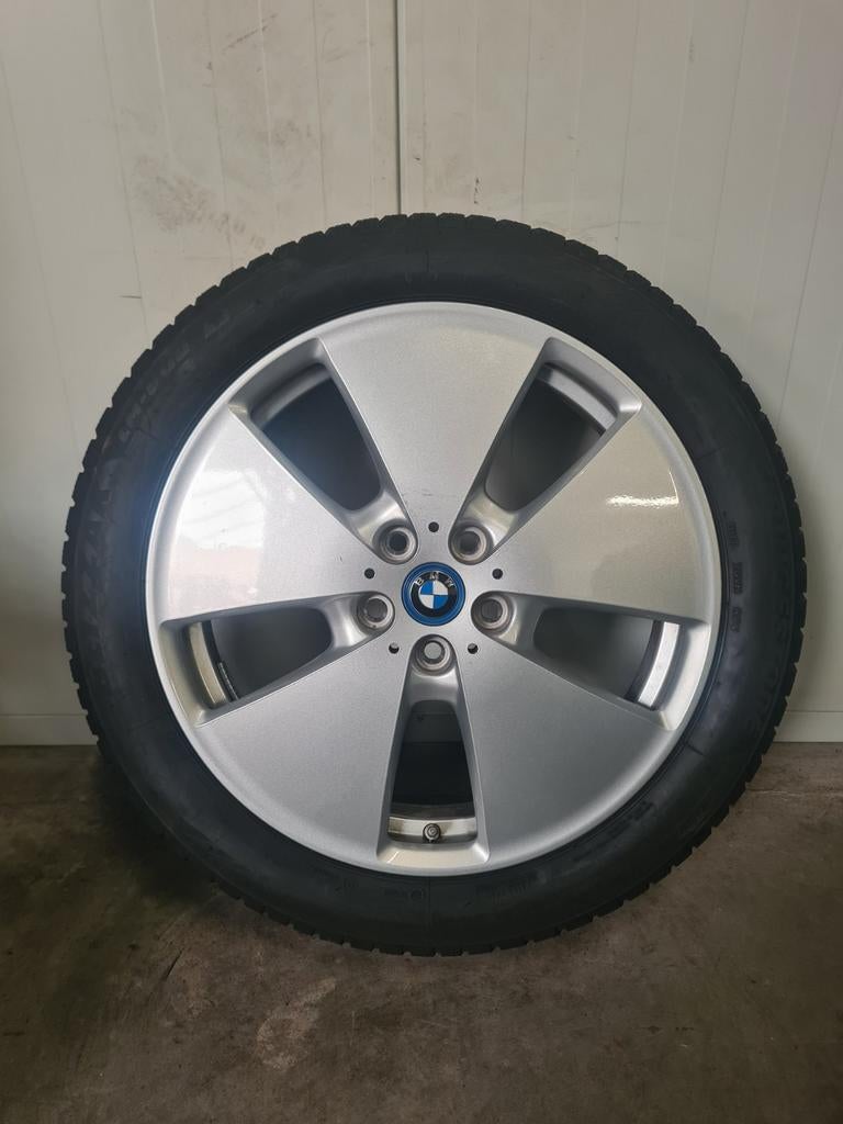 19' BMW i3 I01 Styling 427 met winterbanden Origineel, 19 inch, 155 mm, Banden en Velgen, Personenwagen
