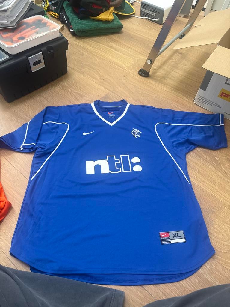 Voetbalshirt Glasgow Rangers 1998-2000 Mols 9 XL, Maat XL, Ophalen of Verzenden, Gebruikt, Shirt