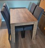Eettafel Vedde (120x80cm) met 4 Bakkely stoelen, Ophalen, Gebruikt, 100 tot 150 cm, 50 tot 100 cm
