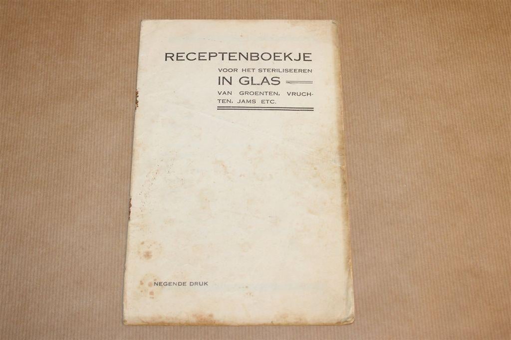 Receptenboekje Steriliseeren in Glas — Vintage ca. 1935, Boeken, Kookboeken, Ophalen of Verzenden, Gelezen, Nederland en België