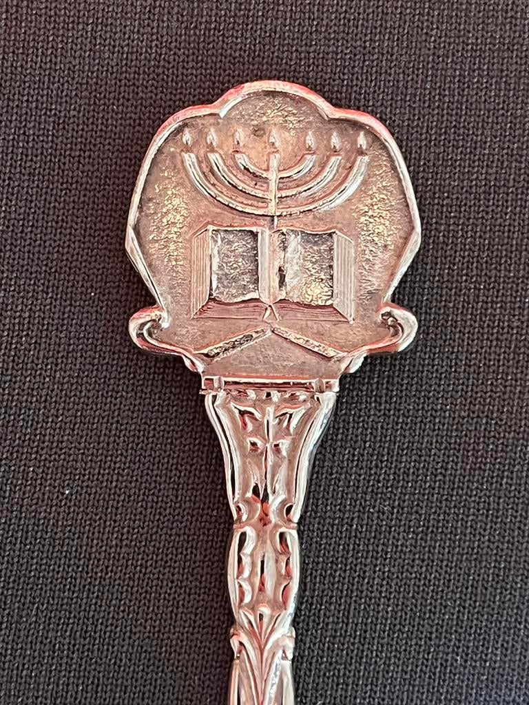 Vintage Torah en Menora lepeltje, Ophalen of Verzenden