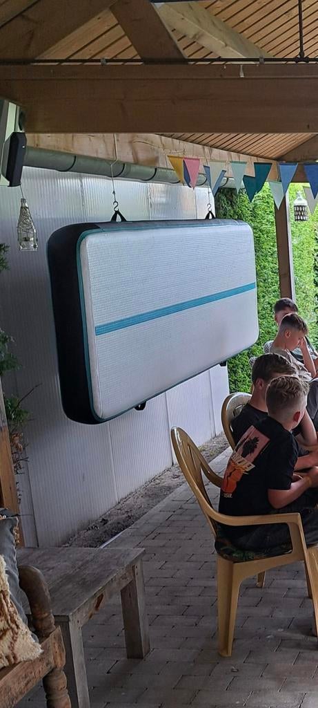 Airtrack turnmat - Perfect voor gymnastiek en training, Ophalen, Zo goed als nieuw, Blauw, Materiaal